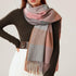 Plaid shawl elegant socialite style
